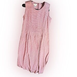 Vintage Talbots Women’s Dress | Red & White Gingham Sleeveless Midi Classic Fit